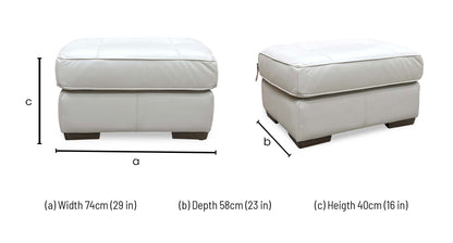 G Plan ‘Seattle’ L843 Cambridge Stone Ok Leather Footstool