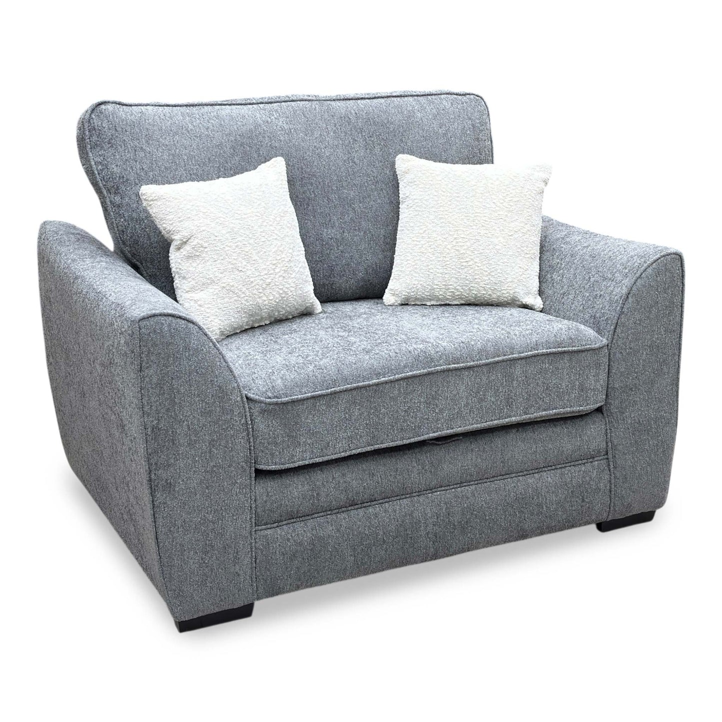 ‘Trinity’ Grey Fabric Snuggle Chair
