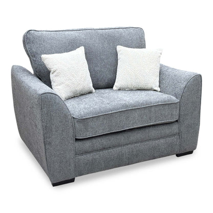 ‘Trinity’ Grey Fabric Snuggle Chair