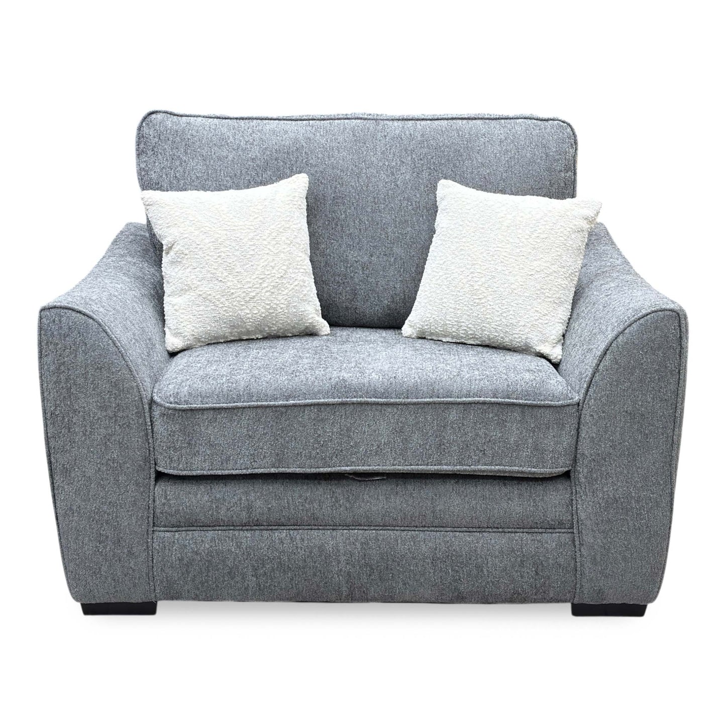‘Trinity’ Grey Fabric Snuggle Chair
