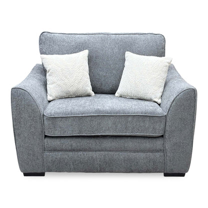 ‘Trinity’ Grey Fabric Snuggle Chair