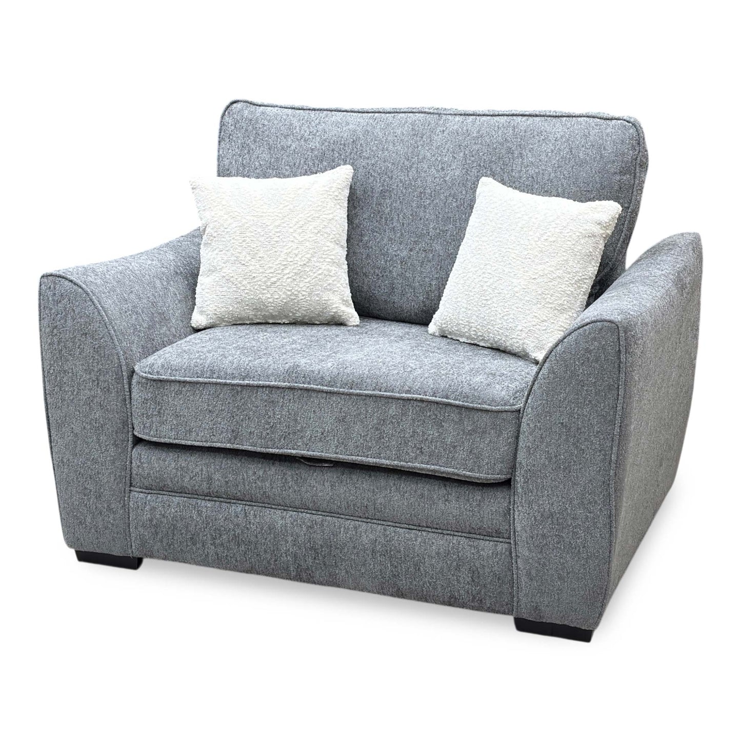 ‘Trinity’ Grey Fabric Snuggle Chair