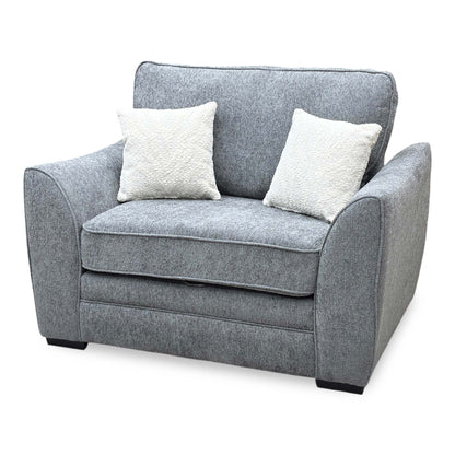 ‘Trinity’ Grey Fabric Snuggle Chair
