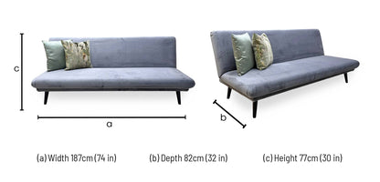 'Sala' Grey Fabric Sofa Bed