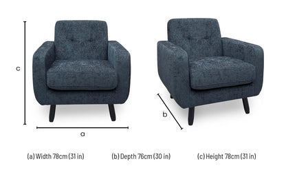 ‘Oslo' Slate Grey Fabric Armchair