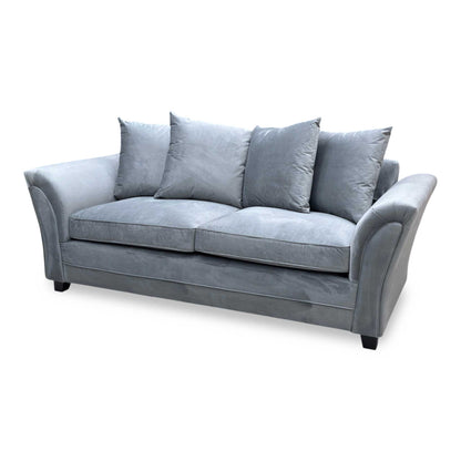 ‘Leila’ Grey Fabric 3+3 Seater Sofa Set