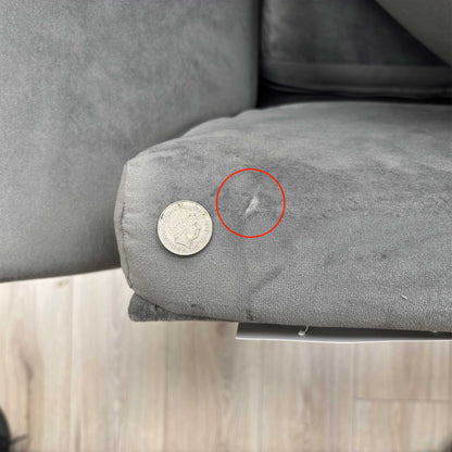 ‘Leila’ Grey Fabric 3 Seater Sofa