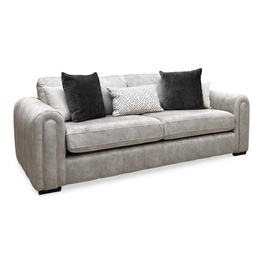 ‘Amara’ Dapple Stone Fabric 3 Seater Sofa