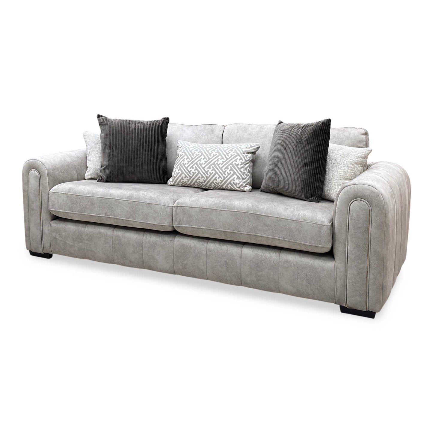 ‘Amara’ Dapple Stone Fabric 3 Seater Sofa