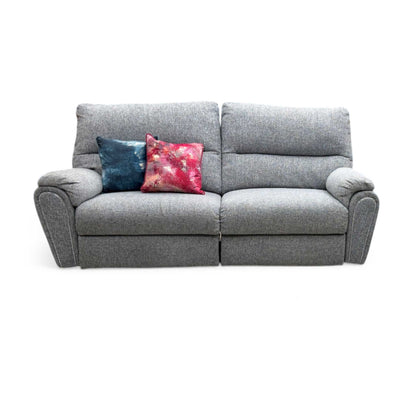 ‘Willow’ Grey Fabric Power Recliner 3 Seater Sofa