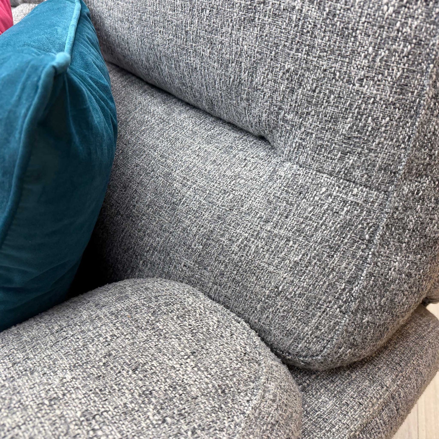 ‘Willow’ Grey Fabric Power Recliner 3 Seater Sofa
