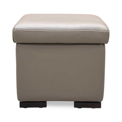 Nicoletti ‘Tosca’ Pelle Botero 2152 Taupe Leather Coffee Table Storage Footstool