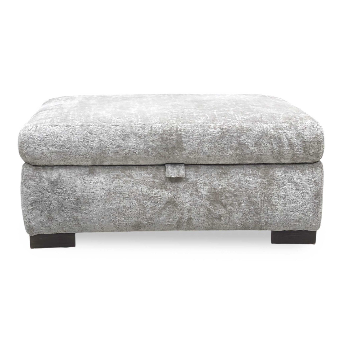 ‘Lush’ Grey Fabric Storage Footstool
