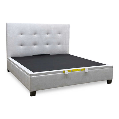 ‘Hadley’ Muskat Clay Fabric Ottoman Bed Frame - Super King