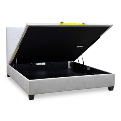 ‘Hadley’ Muskat Clay Fabric Ottoman Bed Frame - Super King
