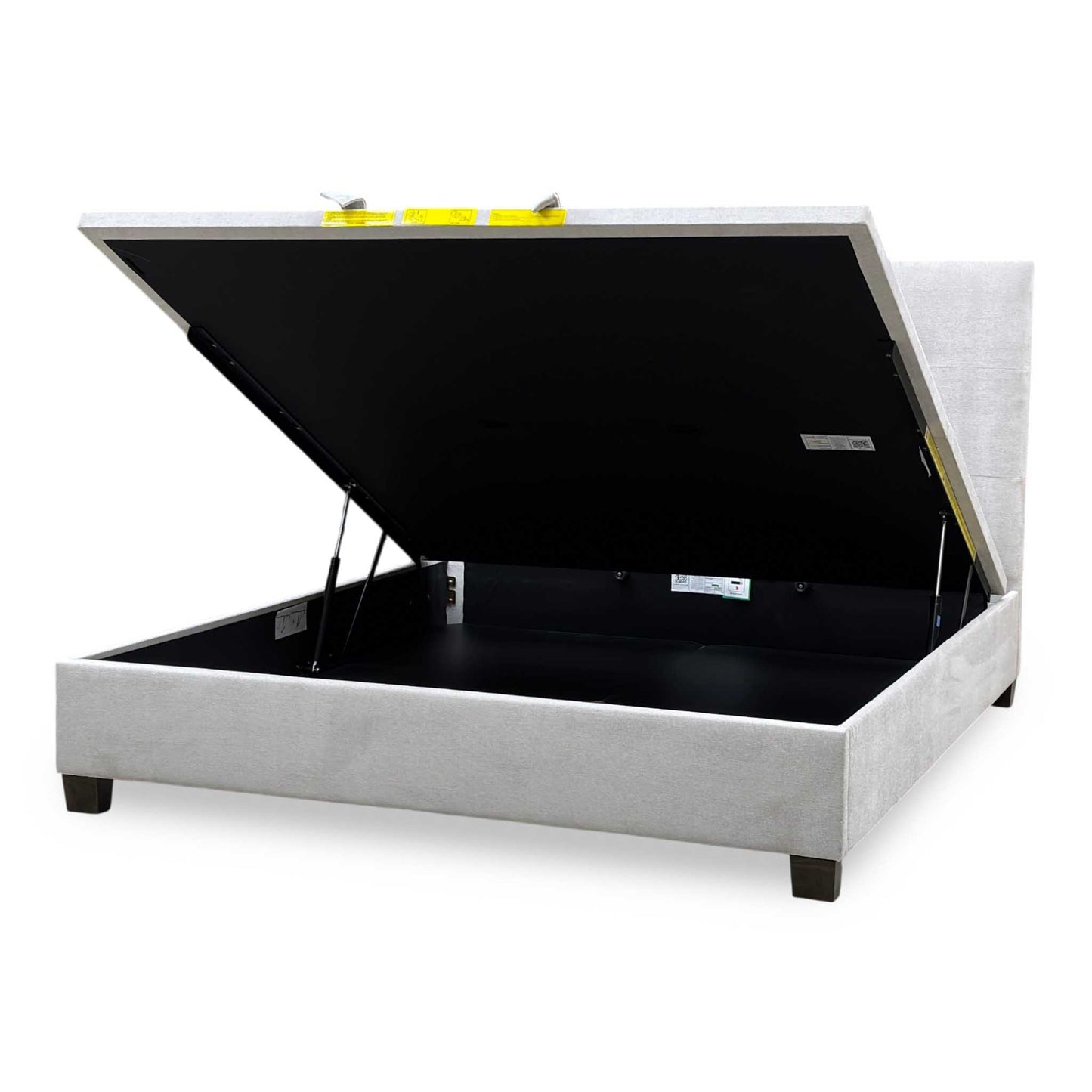 ‘Hadley’ Muskat Clay Fabric Ottoman Bed Frame - Super King