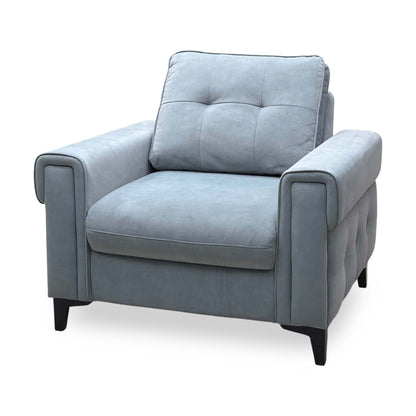 ‘Zoom’ Nappe Velvet Grey Nv-0107 Fabric Armchair
