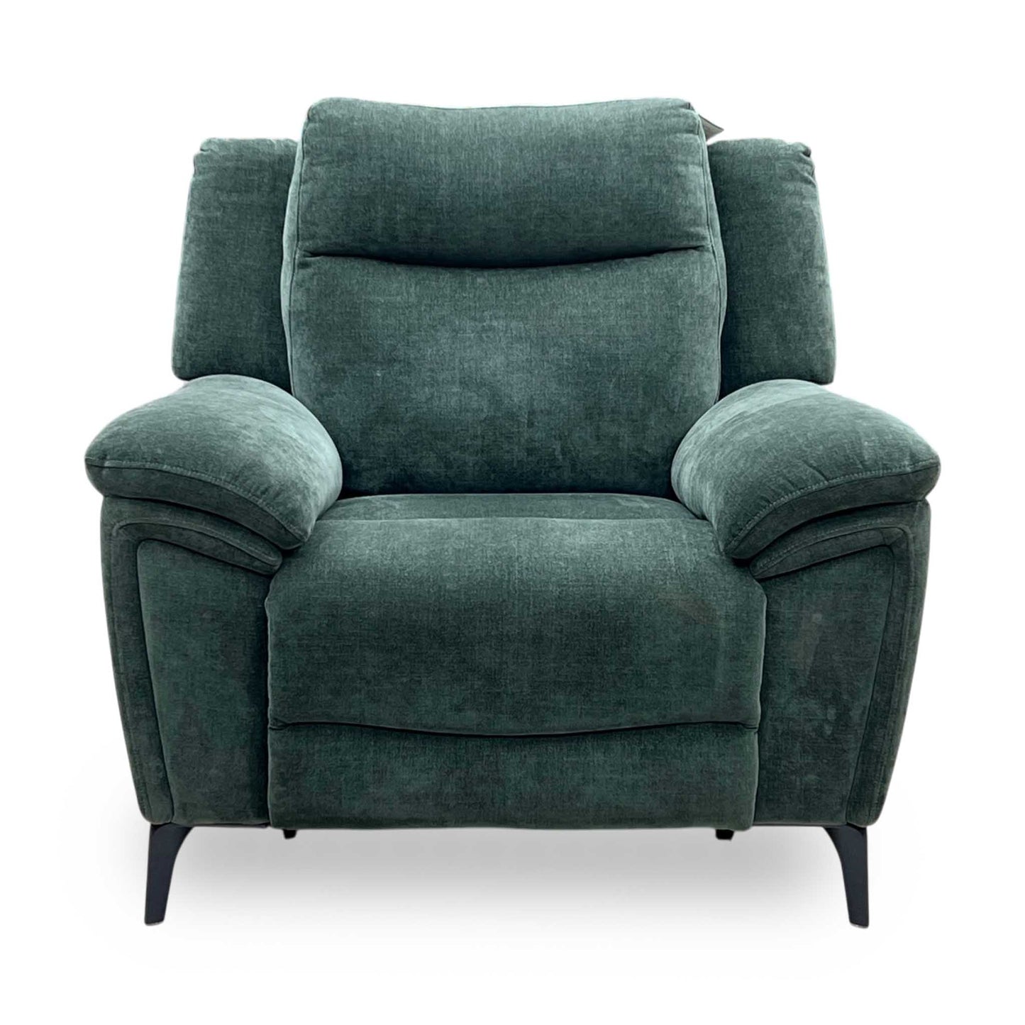 ‘Panache’ Manhattan Pine Green 58001 Fabric Power Recliner Chair with Power Headrest and Heated Seat