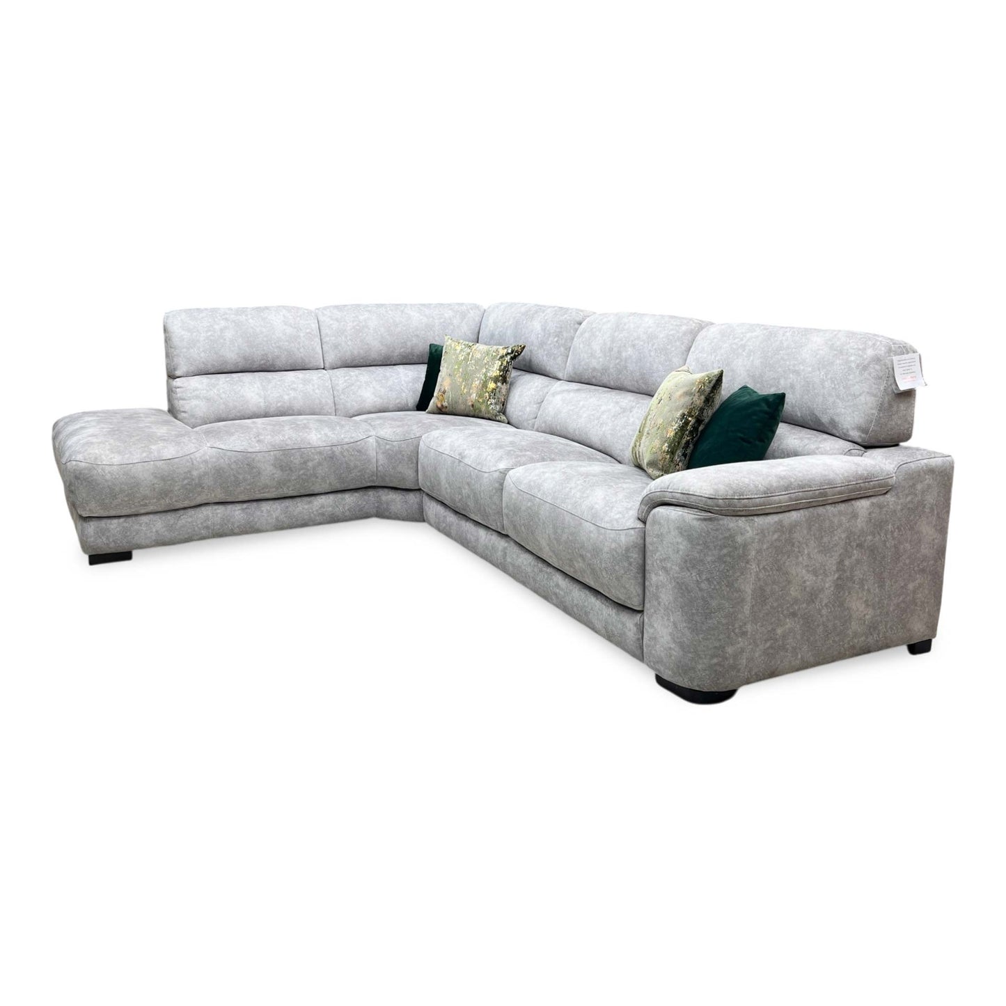 ‘Nova’ Dapple Grey Fabric Chaise End Sofa