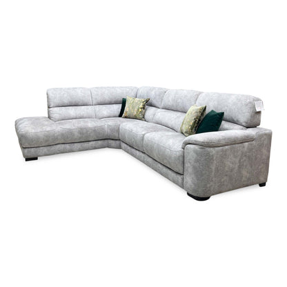 ‘Nova’ Dapple Grey Fabric Chaise End Sofa