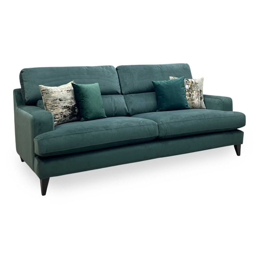 The Lounge Co. ‘Romilly’ Cur226 Curly Kale Green Wa Ft Fabric 4 Seater Sofa