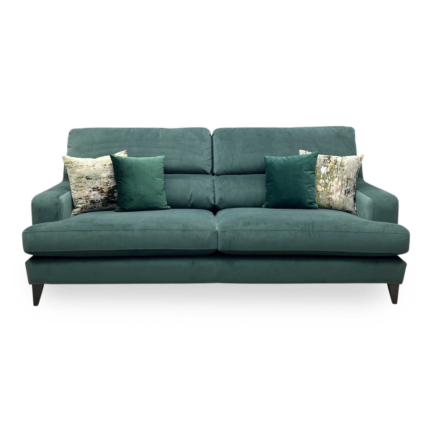 The Lounge Co. ‘Romilly’ Cur226 Curly Kale Green Wa Ft Fabric 4 Seater Sofa
