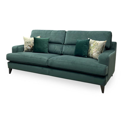 The Lounge Co. ‘Romilly’ Cur226 Curly Kale Green Wa Ft Fabric 4 Seater Sofa