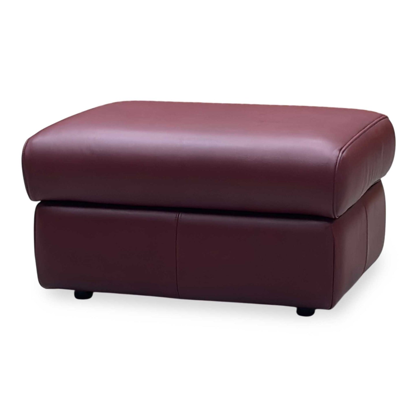 G Plan ‘Kingsbury’ P214 Capri Claret Red Leather Storage Footstool