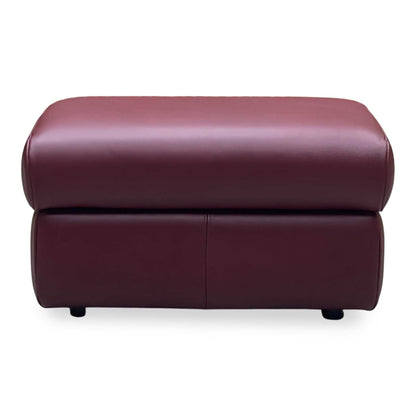 G Plan ‘Kingsbury’ P214 Capri Claret Red Leather Storage Footstool