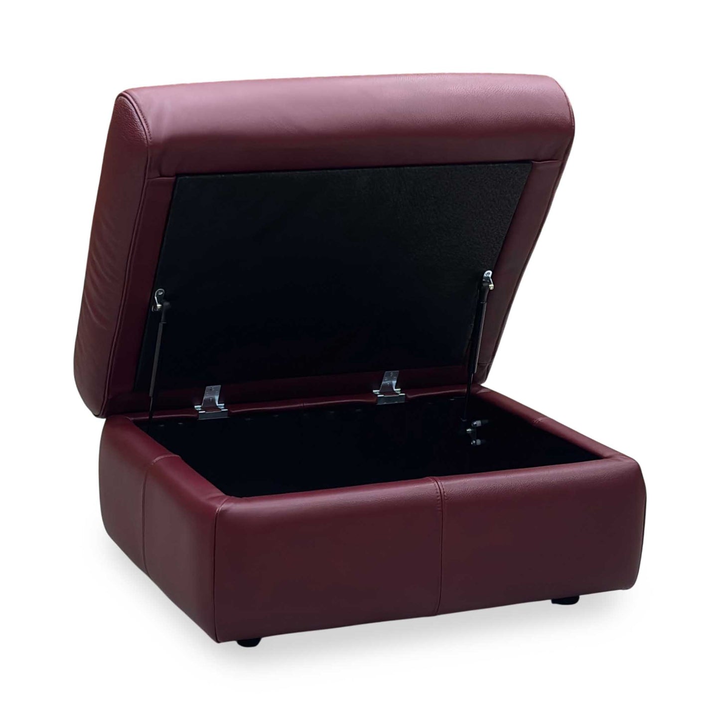 G Plan ‘Kingsbury’ P214 Capri Claret Red Leather Storage Footstool