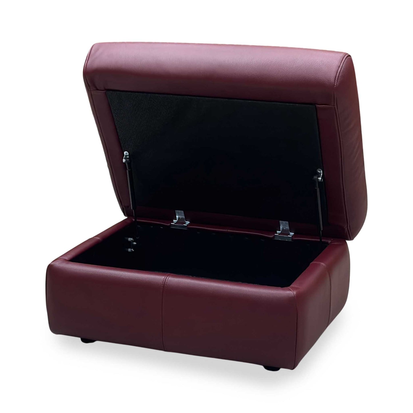 G Plan ‘Kingsbury’ P214 Capri Claret Red Leather Storage Footstool