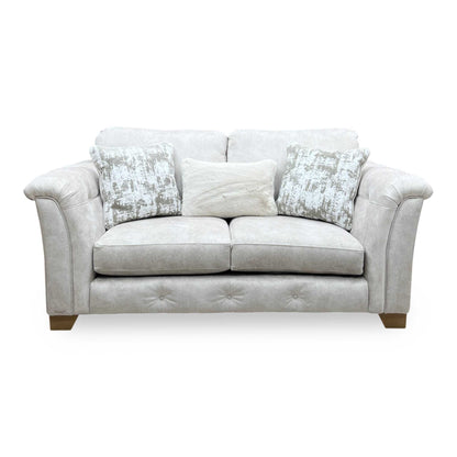 ‘Aura’ Kenzo Cream Dw Ft Fabric 2 Seater Classic Back Sofa