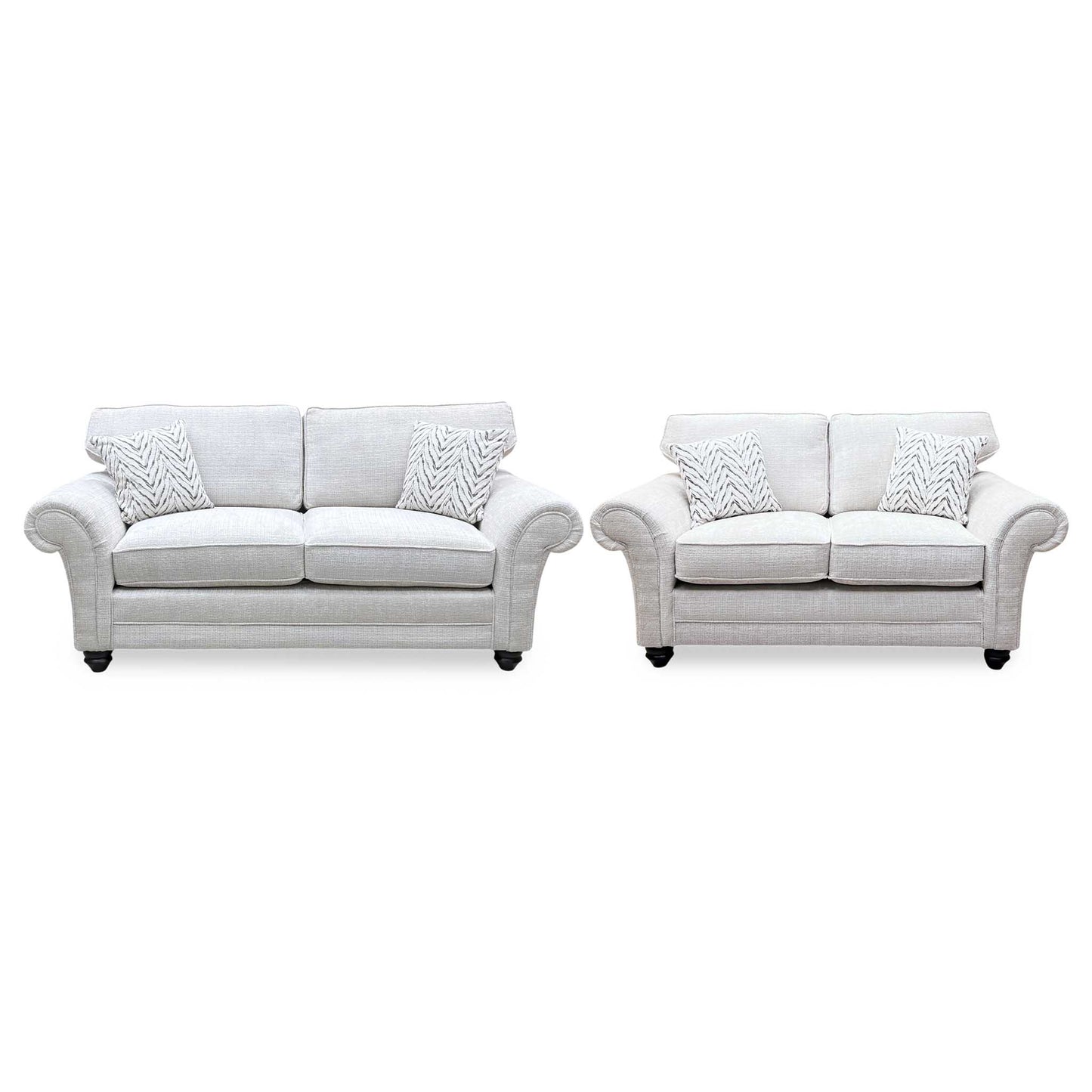 ‘Clara’ Beige Woven Fabric 3 +2 Seater Sofa Set Thornbrook (a Joseph James brand)