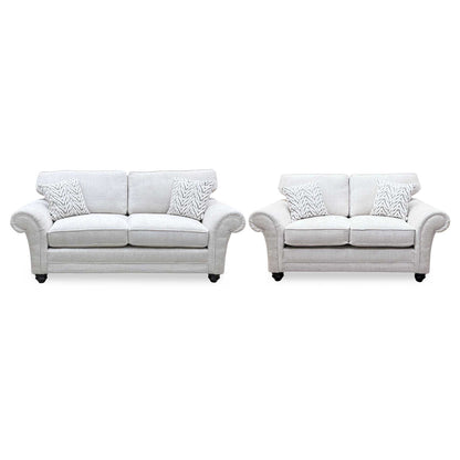 ‘Clara’ Beige Woven Fabric 3 +2 Seater Sofa Set Thornbrook (a Joseph James brand)