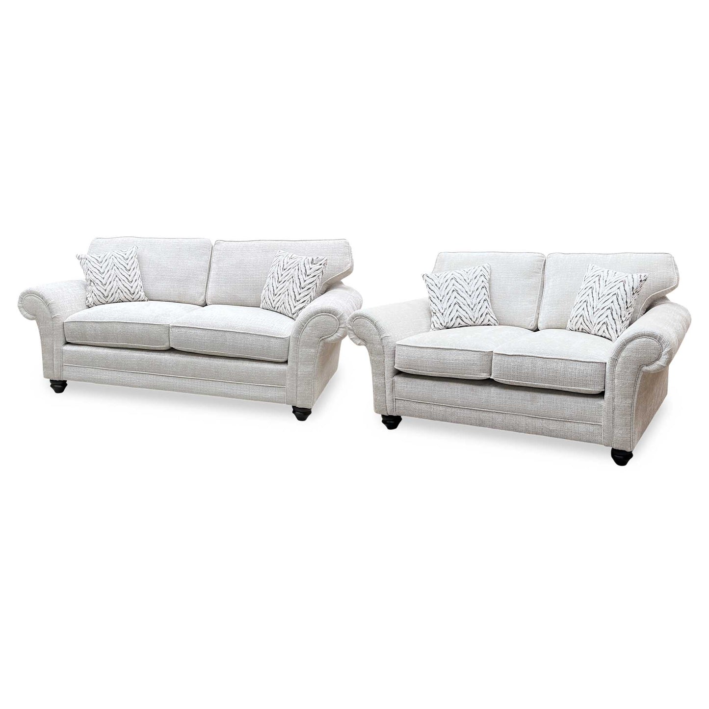 ‘Clara’ Beige Woven Fabric 3 +2 Seater Sofa Set Thornbrook (a Joseph James brand)