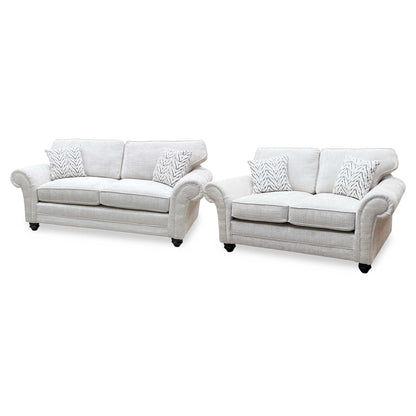‘Clara’ Beige Woven Fabric 3 +2 Seater Sofa Set Thornbrook (a Joseph James brand)