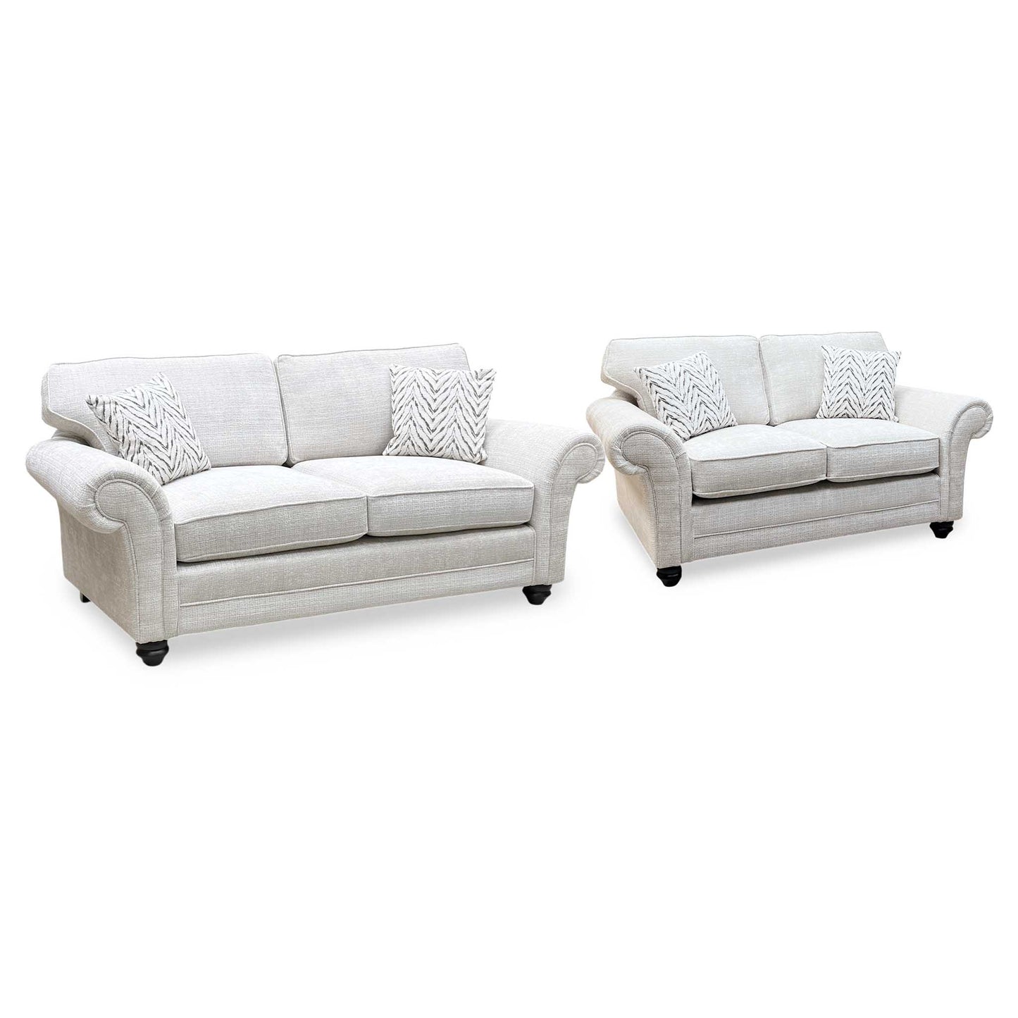 ‘Clara’ Beige Woven Fabric 3 +2 Seater Sofa Set Thornbrook (a Joseph James brand)