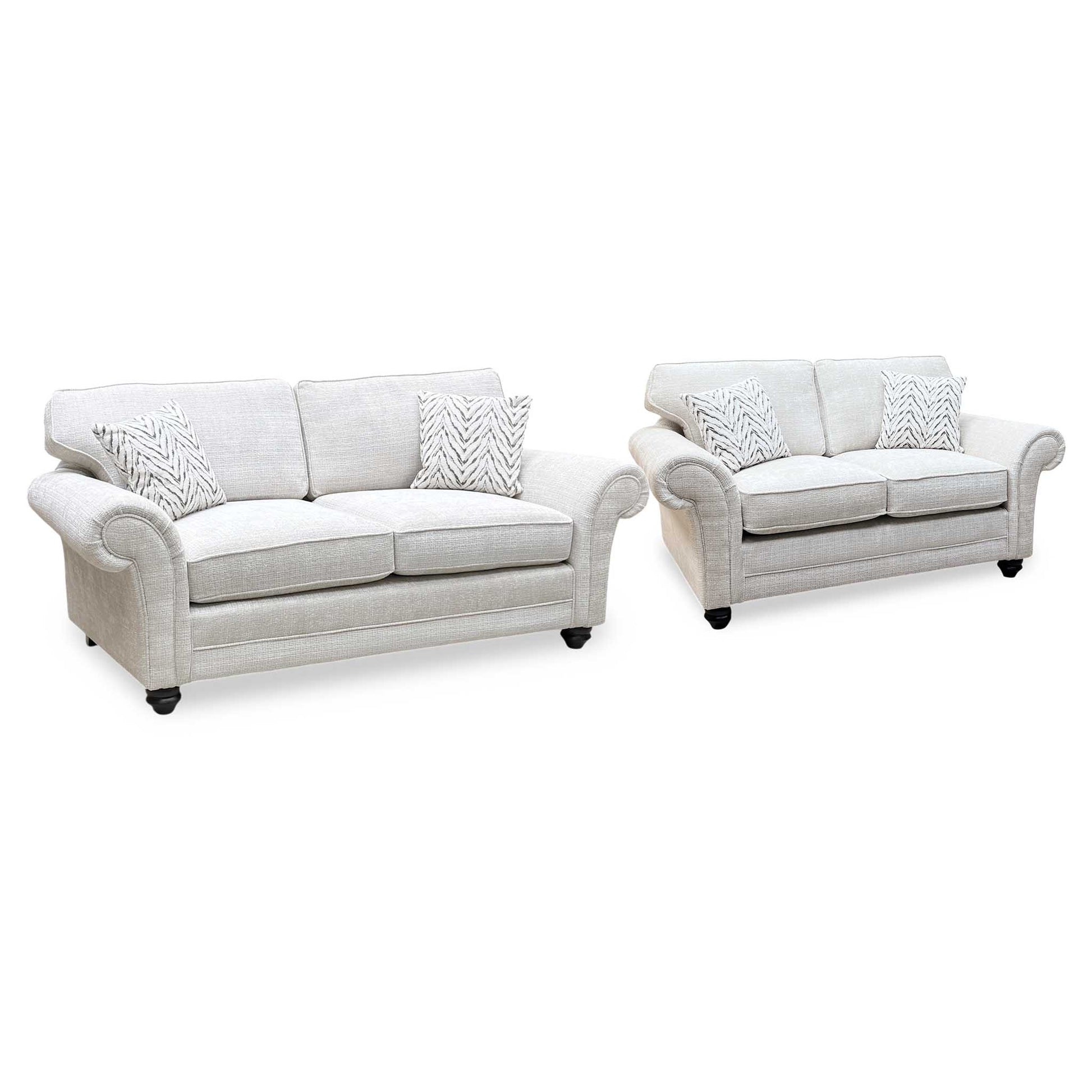 ‘Clara’ Beige Woven Fabric 3 +2 Seater Sofa Set Thornbrook (a Joseph James brand)
