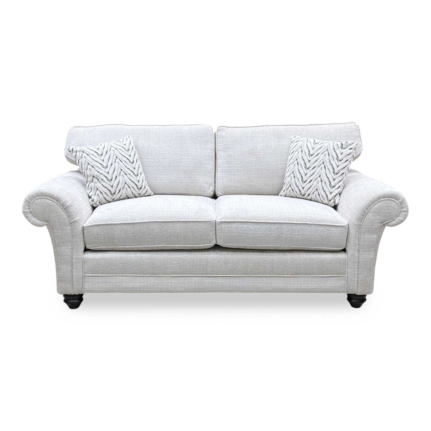 ‘Clara’ Beige Woven Fabric 3 Seater Sofa