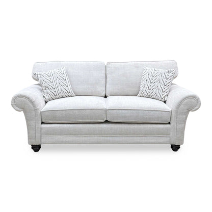 ‘Clara’ Beige Woven Fabric 3 Seater Sofa