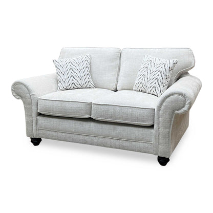 ‘Clara’ Beige Woven Fabric 2 Seater Sofa