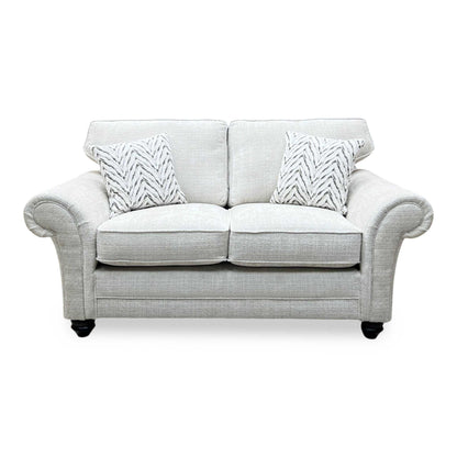 ‘Clara’ Beige Woven Fabric 2 Seater Sofa
