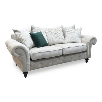 ‘Gillingham’ Beige Chenille Fabric 3 Seater Sofa