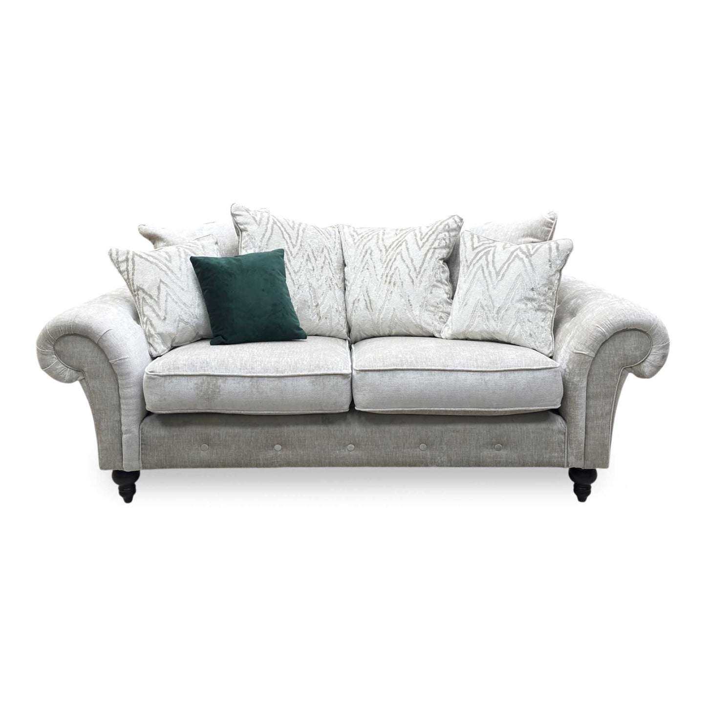 ‘Gillingham’ Beige Chenille Fabric 3 Seater Sofa