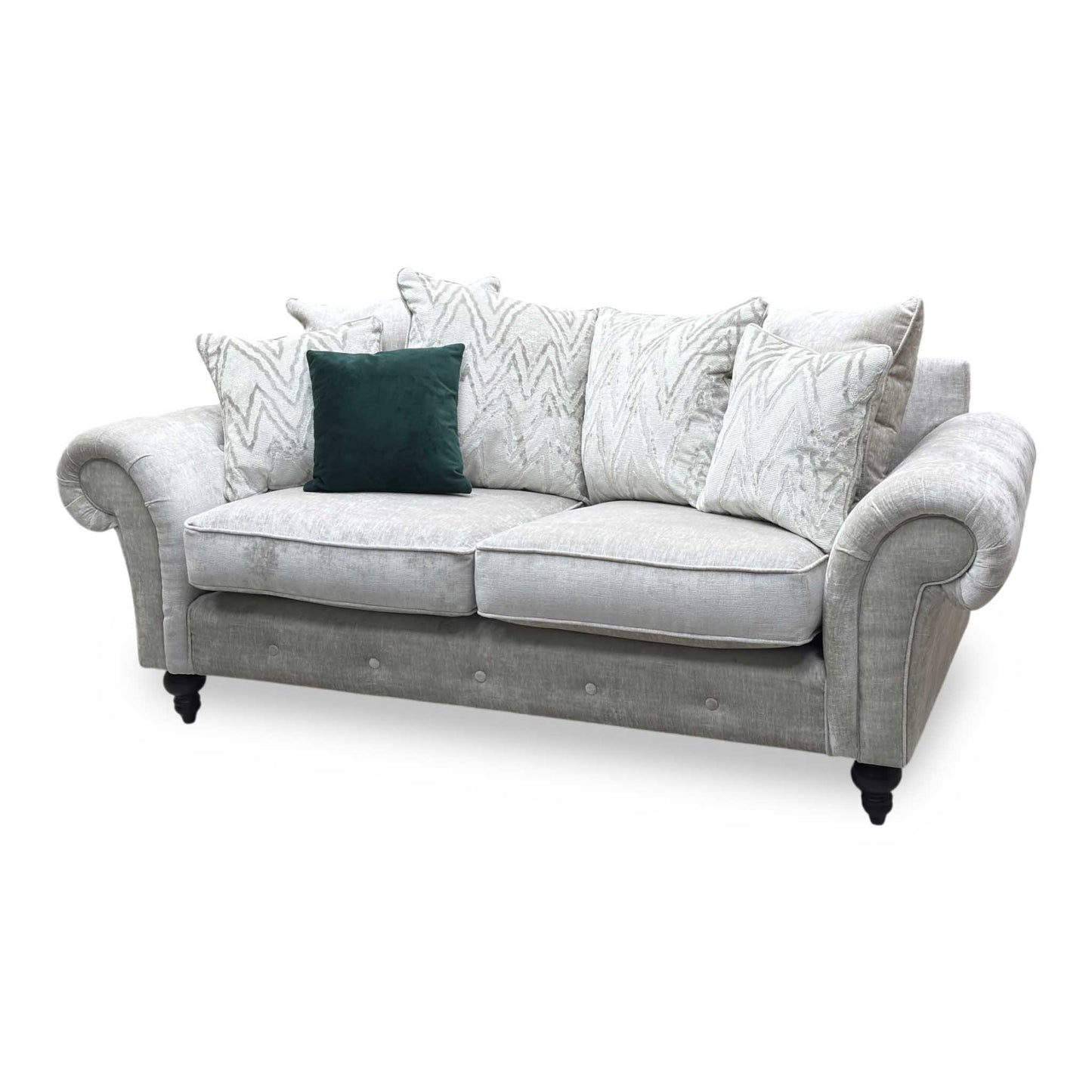 ‘Gillingham’ Beige Chenille Fabric 3 Seater Sofa