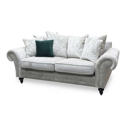 ‘Gillingham’ Beige Chenille Fabric 3 Seater Sofa