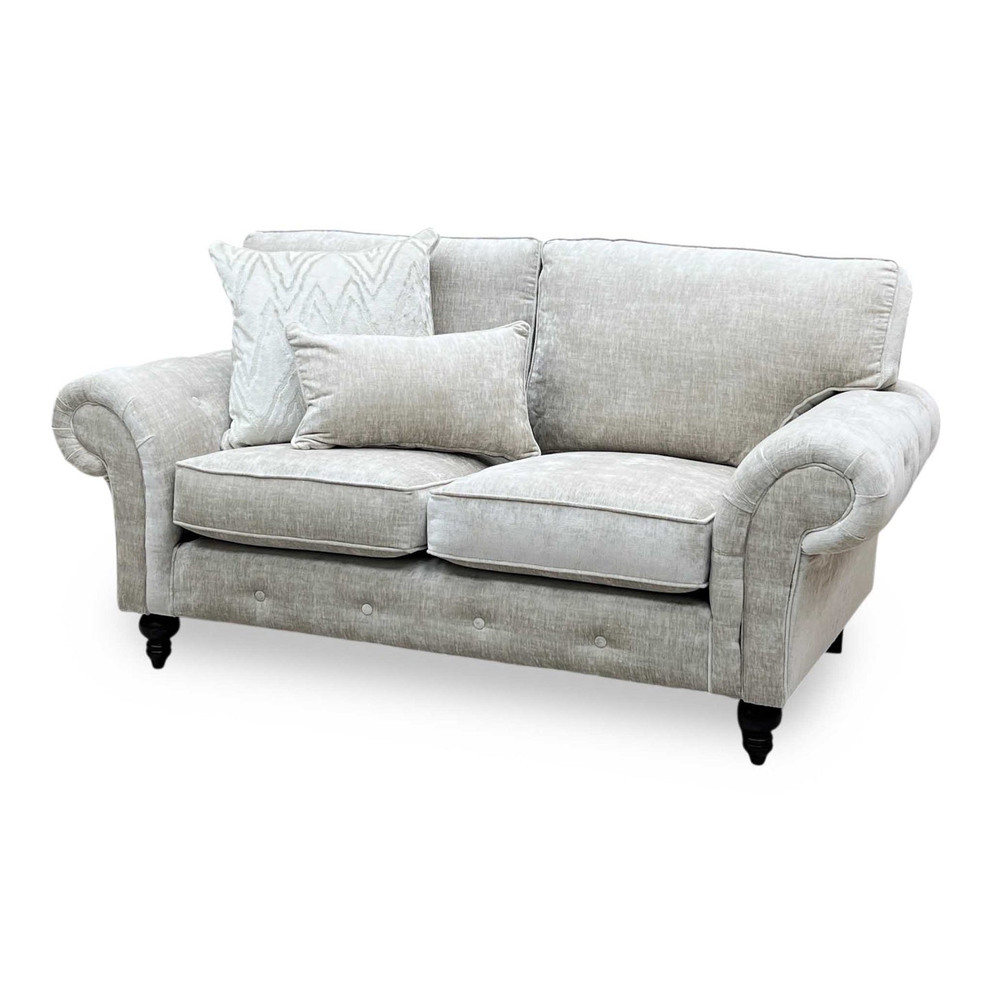 ‘Gillingham’ Beige Chenille Fabric 2 Seater Sofa