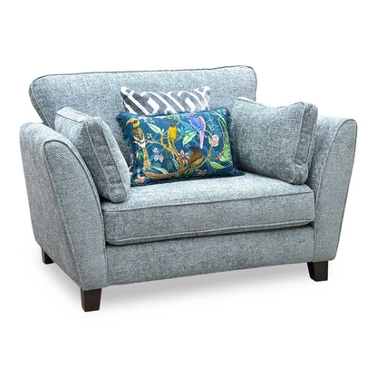 ‘Tabitha’ Duck Egg Fabric Snuggler Chair
