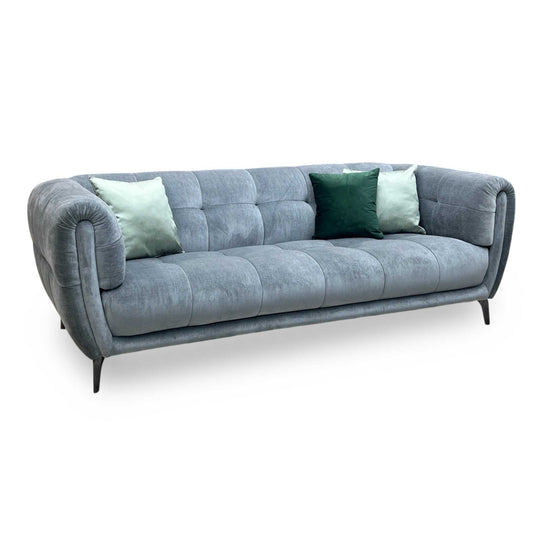 ‘Sienna’ Manhattan Charcoal Grey 58003 Fabric 3 Seater Sofa