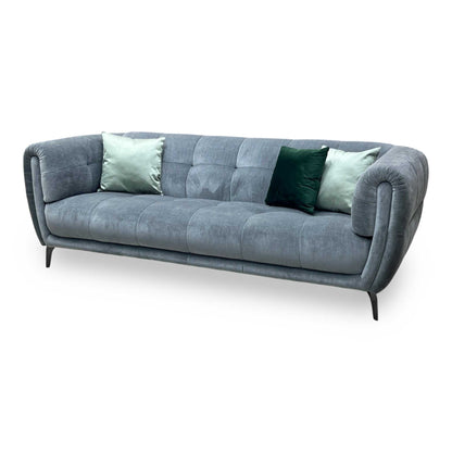 ‘Sienna’ Manhattan Charcoal Grey 58003 Fabric 3 Seater Sofa